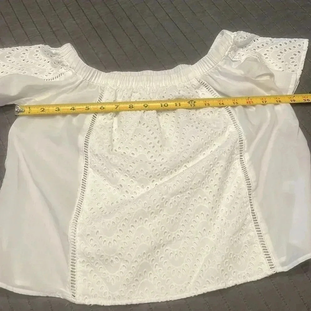 Express white off shoulder top Size Small - Picture 7 of 9